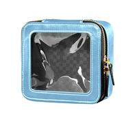 Light Blue Solid Color Pure Solid Color Waterproof Transparent Makeup Bag Travel Toiletry Bag Cosmetic Organizer Case For Flying, Multi, 1 Size, Colorful, multi-coloured, 1 size, Colorful