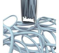 Light Blue Spaghetti Strap Satin Cord Tubular Satin Strap Flat Trim String Non Stretch Strapping Dresses Swimwear Bikini Lingerie Corset Ties Dresses Top Dressmaking (5mm - Light Blue - 10 Meters)