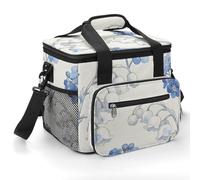 Light Blue Spring Prelude Cooler Bags Insulated Lightweight Lunch Cooler Pack Large Leakproof Camping Ice Chest Collapsible Sided Cooler Bags for Hiking Beach Travel Picnic