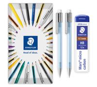(Light Blue) Staedtler 2x Graphite 777 Mechanical Pencils & 0.5mm HB leads