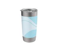 Light Blue Swirl Pattern Stainless Steel Insulated Tumbler