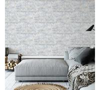 Light Blue Wallpaper Textured 3D Realistic Stone Wall Glitter Effect Erismann