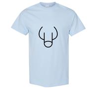 (Light Blue, XL) Adult Dick Penis Down Silhouette Joke Funny Art Men T Shirt Tee Top