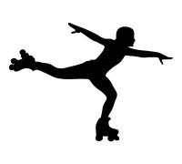 (Light Blue, XL) Roller Skate Skating Silhouette Full Art Men T Shirt Tee Top