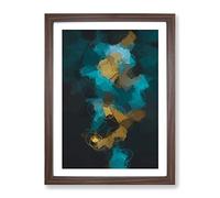 Light Blur In Abstract Modern Framed Print | A3 Walnut Framed Wall Art | Ready to Hang | Abstract Fantasy Picture | Living Room Bedroom Lounge Office