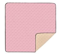 Light Blush Solid Color Pure Plain Soft Padded Baby Play Mat for Floor Waterproof Tummy Time & Crawling Mat for Babies Infants Toddlers, 50'' x 50''