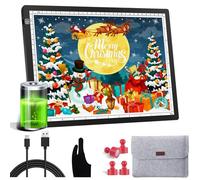 Light Box Drawing,A4 Tracing Board Battery Powered Light Box Pad, Ultra-Thin Portable LED with Brightness Adjustable for Artists, Animation Drawing,Sketching,Animation,X-ray Viewing