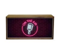 Light Box On The Air Studio Sign |Illuminated Light Up LED Room Display| DJ Recording Artist Classic Retro Lighting | Bright Display For Broadcasting |Live Social Media Enthusiast Content Creator Gift