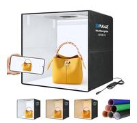 Light Box Photography 20x20in, PULUZ Portable Photo Studio Light Box with 200 LED Lights ＆12 Color backdrops Professional Photography Lighting Tent Kit for Big Product Photography Lightbox
