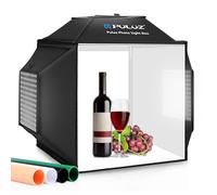 Light Box, PULUZ 40cm/16" Studio Light Box with 480pcs LEDs Lights 4 Color PVC Photography backdrops Shooting Tent for Jewelry and Product Portable Lightbox Picture Box for Photography (Upgrade)