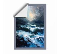 Light Breaking Through Coastal Unframed Wall Art Print A3 (42×29.7cm), Wall Decor for Living Room, Bedroom, Office & Home, Art Gift