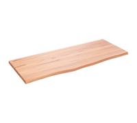 vidaXL Bathroom Countertop, Bathroom Worktop for Replacement, Vanity Top with Live Edge, Worktop Cabinet Top Table Top, Light Brown Treated Solid Wood