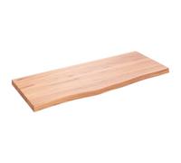 (light brown, 100 x 40 x 4 cm) vidaXL Bathroom Countertop Vanity Top Wash Basin Worktop Treated Solid Wood