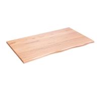 (light brown, 100 x 60 x 2 cm) vidaXL Table Top Wooden Desk Top Dining Table Top Untreated Solid Wood Oak