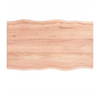 (light brown, 100 x 60 x 2 cm) vidaXL Table Top Wooden Desk Top for Table Treated Solid Wood Oak Live Edge