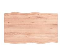(light brown, 100 x 60 x 4 cm) vidaXL Table Top Wooden Desk Top for Table Treated Solid Wood Oak Live Edge