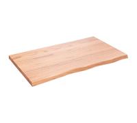 Vidaxl Wall Shelf Light Brown 100X60X(2-4) Cm Treated Solid Wood Oak