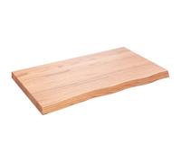 (light brown, 100 x 60 x 6 cm) vidaXL Table Top Wooden Desk Top Dining Table Top Untreated Solid Wood Oak