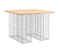 (light brown, 102 x 100 x 72 cm) vidaXL Garden Bench Park Outdoor Bench Seat Gabion Design Solid Wood Douglas