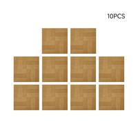 (Light Brown, 10pcs) 12in Wood Grain Parquet Self-adhesive Flooring Tiles