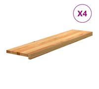 vidaXL Stair Treads 4 pcs Light Brown 110x30x2 cm Solid Wood Oak
