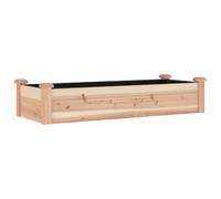 (light brown, 120 x 45 x 25 cm) vidaXL Garden Raised Bed Planter with Liner Plant Flower Bed Solid Wood Pine