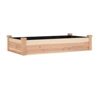 (light brown, 120 x 60 x 25 cm) vidaXL Garden Raised Bed Planter with Liner Plant Flower Bed Solid Wood Pine