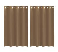 (light brown, 140 x 175 cm) vidaXL Voile Curtains with Grommets 2 pcs Apple Green 140x225 cm net curtain