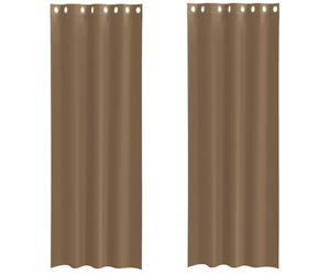 (light brown, 140 x 260 cm) vidaXL Voile Curtains with Grommets 2 pcs Apple Green 140x225 cm net curtain