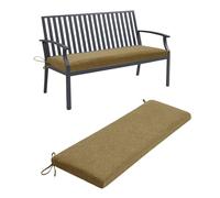 Light Brown 150x30cm Bench Cushion - 5cm Thick Non-Slip Base Removable Cover Perfect Replacement Pad for Indoor/Outdoor Garden Patio and Balcony Seating