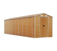 (light brown, 191 x 725 x 198 cm) vidaXL Garden Shed Outdoor Storage Shed Patio Yard Tool Shed Galvanised Steel