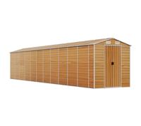 vidaXL Garden Shed Light Brown 191x980x198 cm Galvanised Steel, Brown