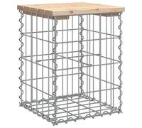 (light brown, 33 x 31 x 42 / 30 x 30 x 40 cm) vidaXL Garden Bench Park Outdoor Bench Seat Gabion Design Solid Wood Pine