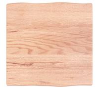 Vidaxl Table Top Light Brown 40X40X2 Cm Treated Solid Wood Oak Live Edge Table Tops