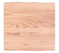 vidaXL Table Top Light Brown 40x40x6 cm Treated Solid Wood Oak Live Edge