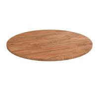 Vidaxl Round Table Top Light Brown 50X1.5 Cm Treated Solid Wood Oak