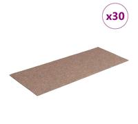 vidaXL Stair Mats Self-adhesive 30 pcs 60x25 cm Light Brown Rectangular