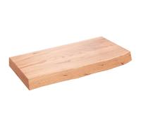 (light brown, 60 x 30 x 6 cm) vidaXL Wall Shelf Wooden Floating Shelf Display Shelf Treated Solid Wood Oak