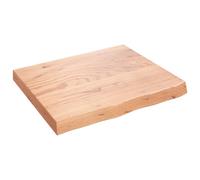 vidaXL Bathroom Countertop Light Brown 60x50x(2-6) cm Treated Solid Wood