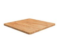 vidaXL Solid Oak Wood Table Top - Square Light Brown Varnished Desktop for Coffee/Side/Console Tables, 60x60x2.5cm