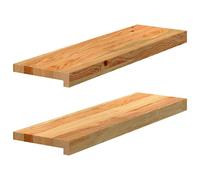 vidaXL Window Sills – Solid Oak 2 pcs 70x20x2 cm Light Brown