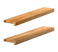 (light brown, 80 x 15 x 2 cm) vidaXL Window Sills Window Ledge Window Board 2 pcsÂ Untreated Solid Wood Oak