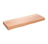(light brown, 80 x 30 x 6 cm) vidaXL Wall Shelf Wooden Floating Shelf Display Shelf Treated Solid Wood Oak