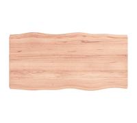 (light brown, 80 x 40 x 4 cm) vidaXL Table Top Wooden Desk Top for Table Treated Solid Wood Oak Live Edge