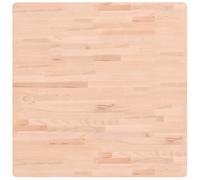Table Top Square 80x80x2.5cm Solid Beech Wood Light Brown Dining Rounded Corners