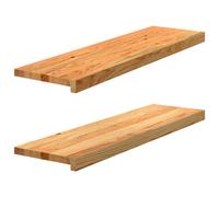 (light brown, 90 x 25 x 2 cm) vidaXL Window Sills Window Ledge Window Board 2 pcsÂ Untreated Solid Wood Oak