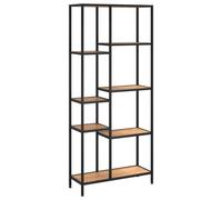 vidaXL Book Shelf 80x30x180 cm Steel and Engineered Wood, Brown