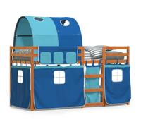 (light brown and blue, 75 x 190 cm) vidaXL Bunk Bed with Curtains Kids Twin Sleeper Pink 80x200 cm Solid Wood Pine