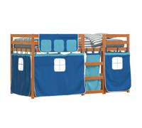 vidaXL Bunk Bed Without Mattress Blue 80X200 cm Solid Wood Pine, Blue