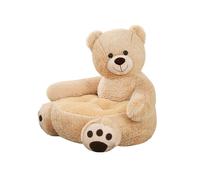 (Light brown bear) Child Gifts Kids Plush Sofa Seat Bear Panda Soft Chair Toddlers Armchair Cushion